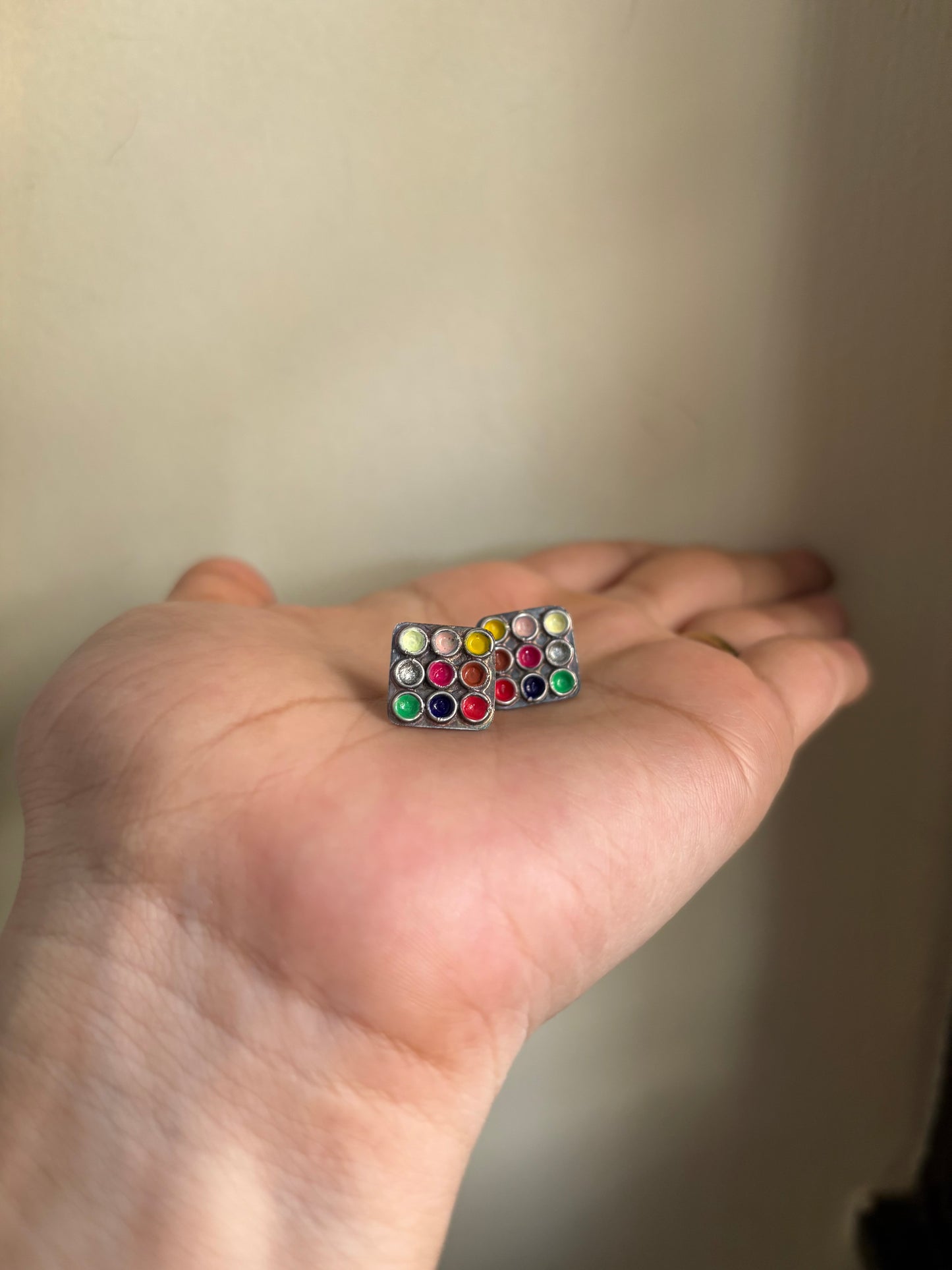 Navrathna Square Small Ear Posts