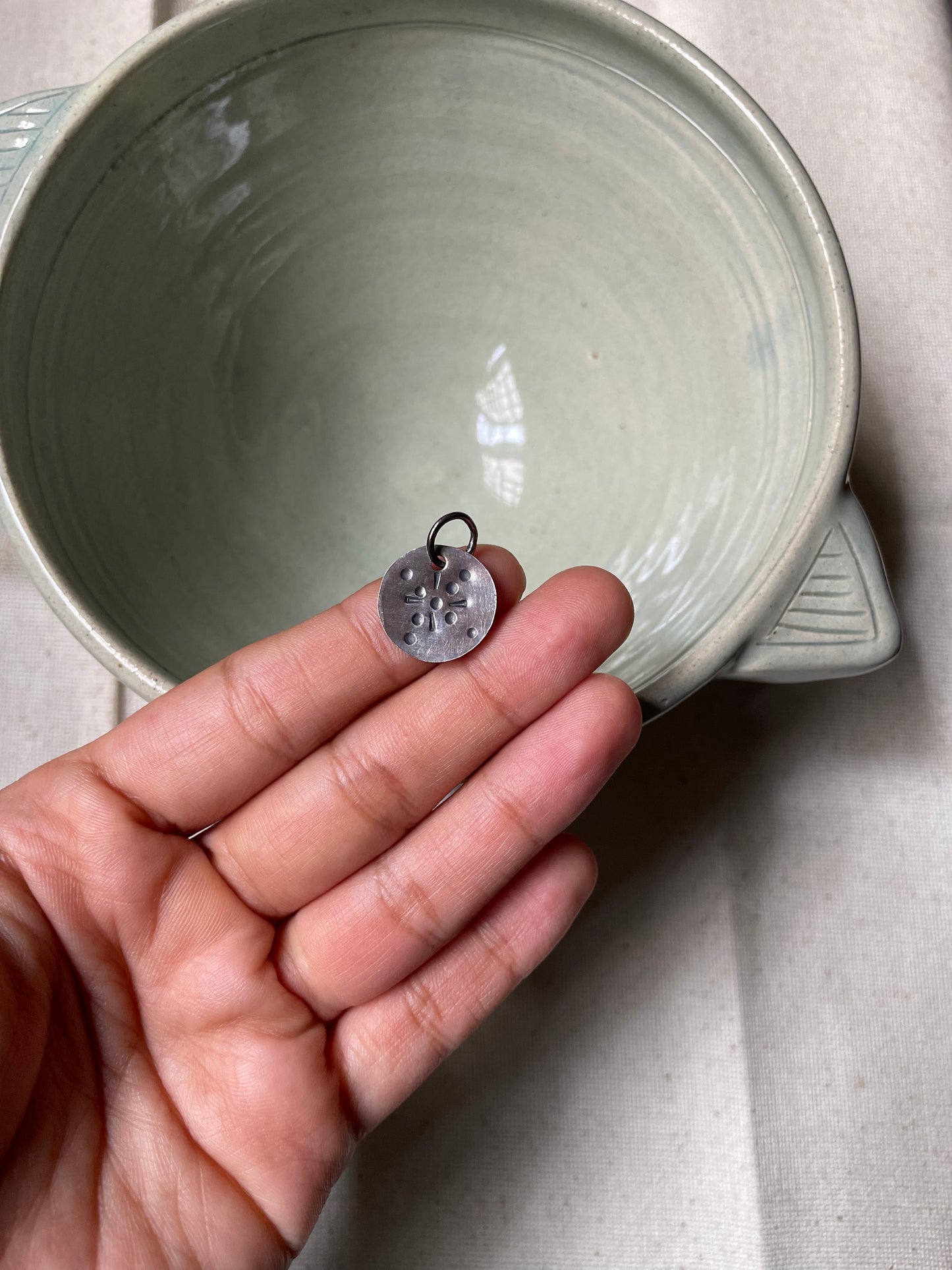 Hammered Coin Pendant